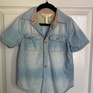 Matilda Jane Joanna Gaines Collection Boys Button Down Shirt Size 4